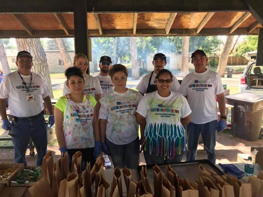 Group of event volunteers 