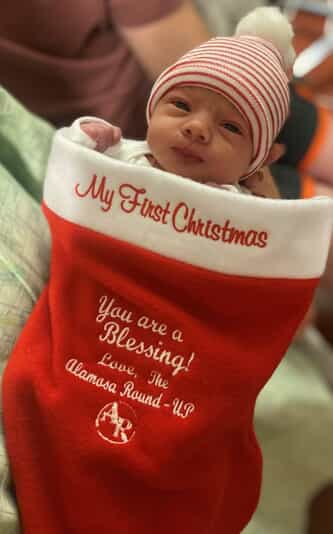 baby in stocking