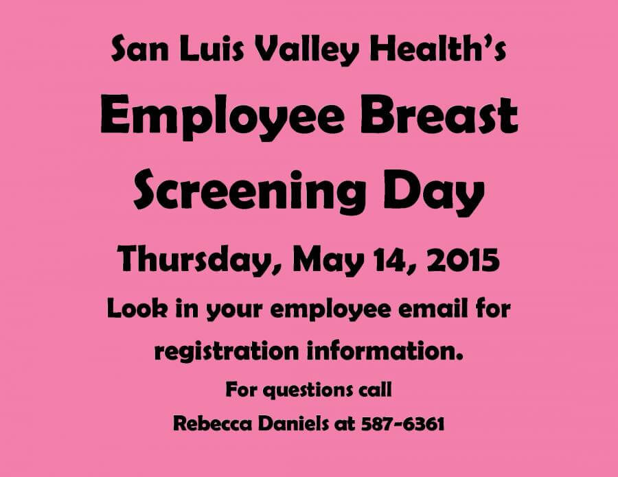 Employee Breast Screening Day Flyer 