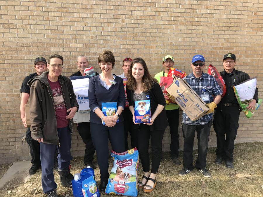 group with pet donations