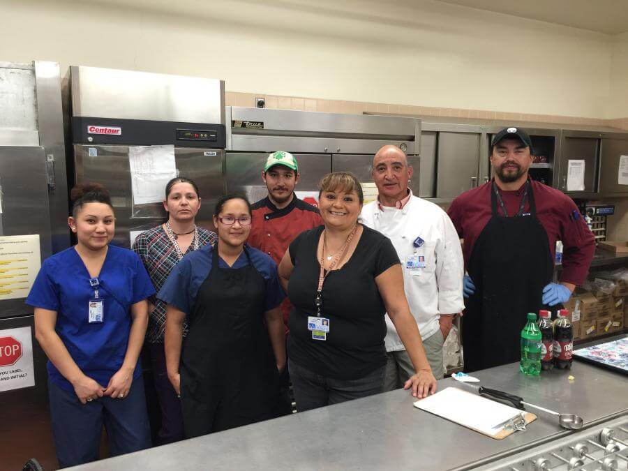 Members of the SLV Health Food Production Crew posed for a quick picture while preparing for the big meal