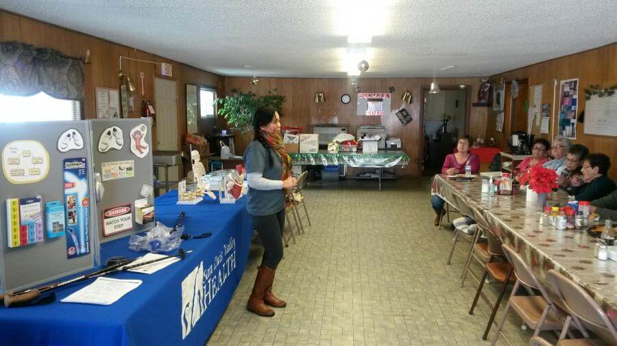 Nenita Covert leads a discussion at the event