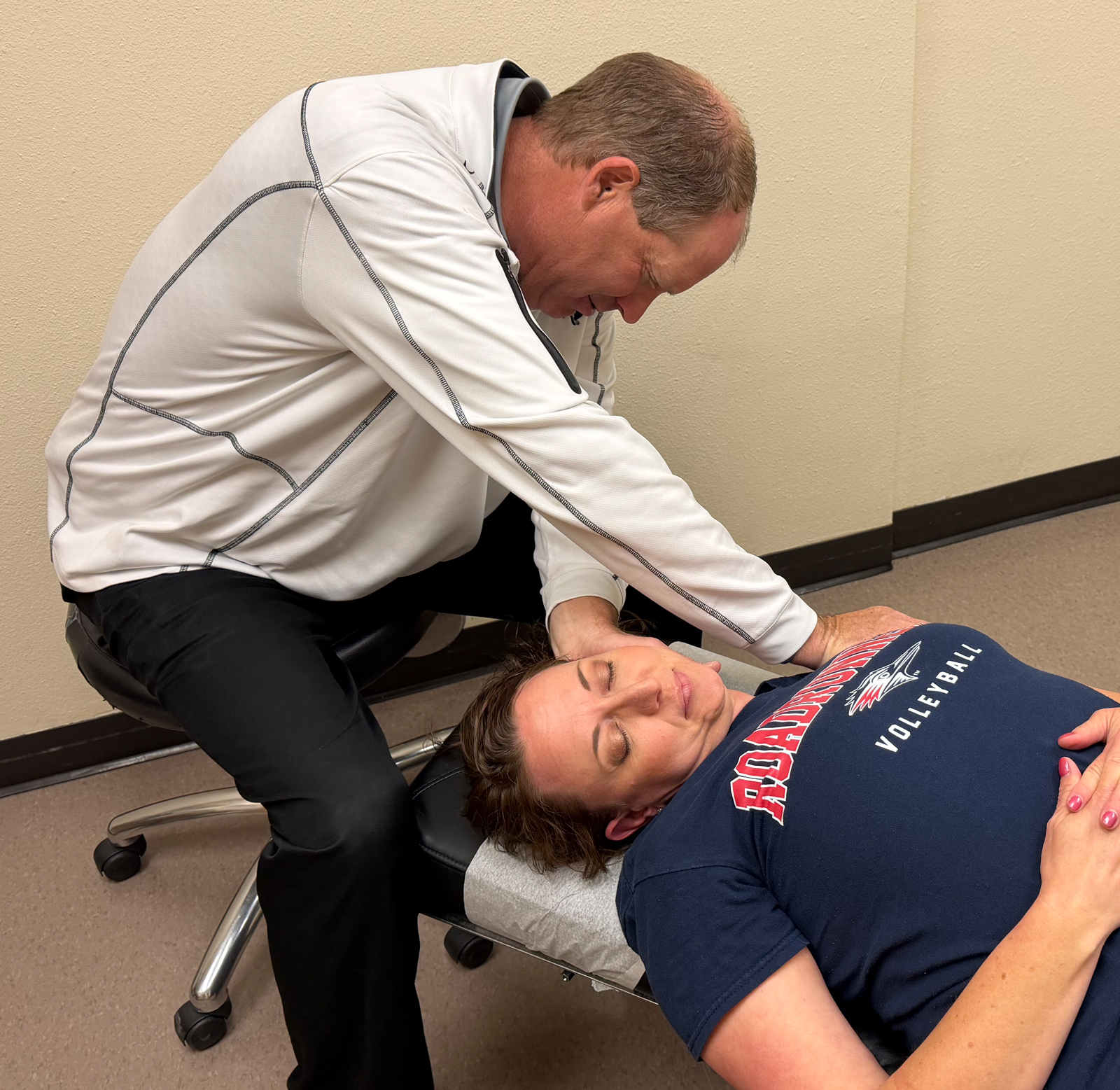 Dr. Polzin and a Patient