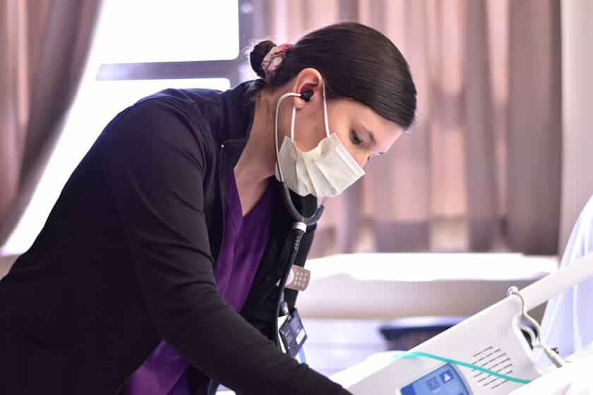 nurse at bedside